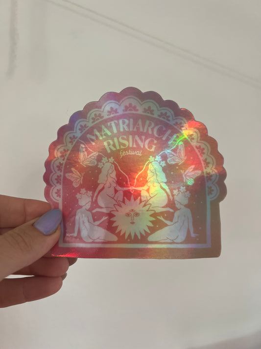 Matriarch Rising Holographic Sticker (4")